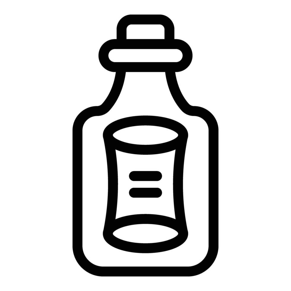 Paper empty bottle icon outline vector. Message marine vector