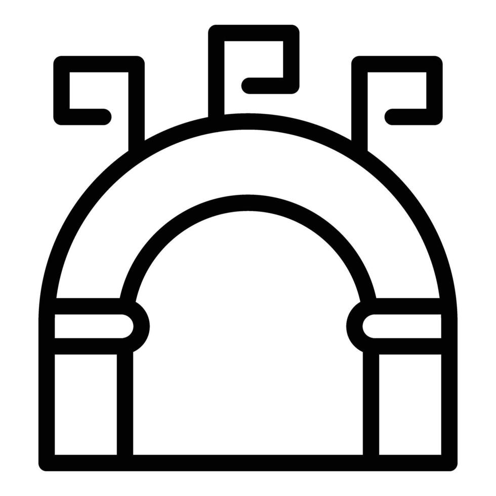 Runner arch park icon outline vector. Walk sprint vector