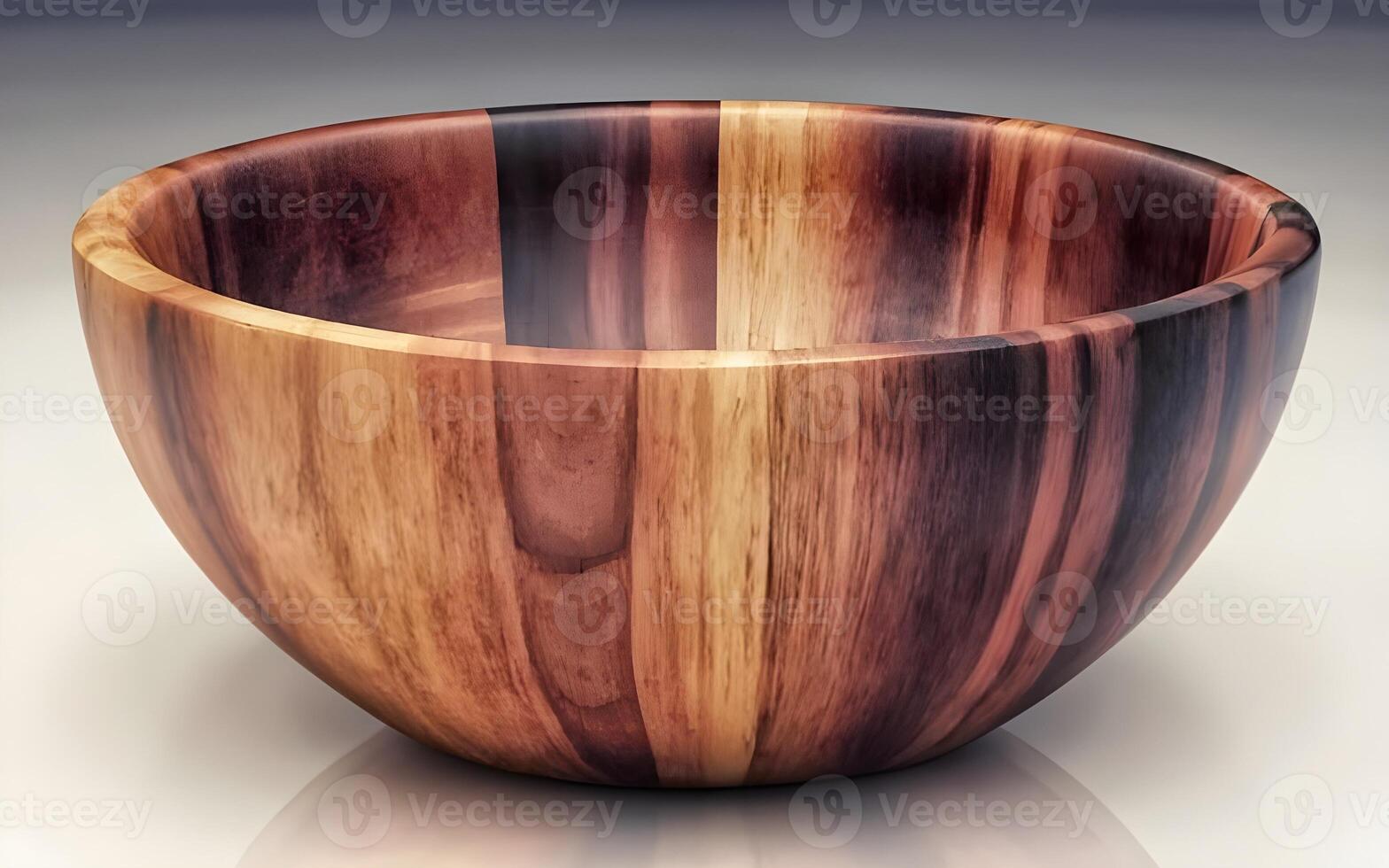 AI generated Beautiful Wooden Bowl photo