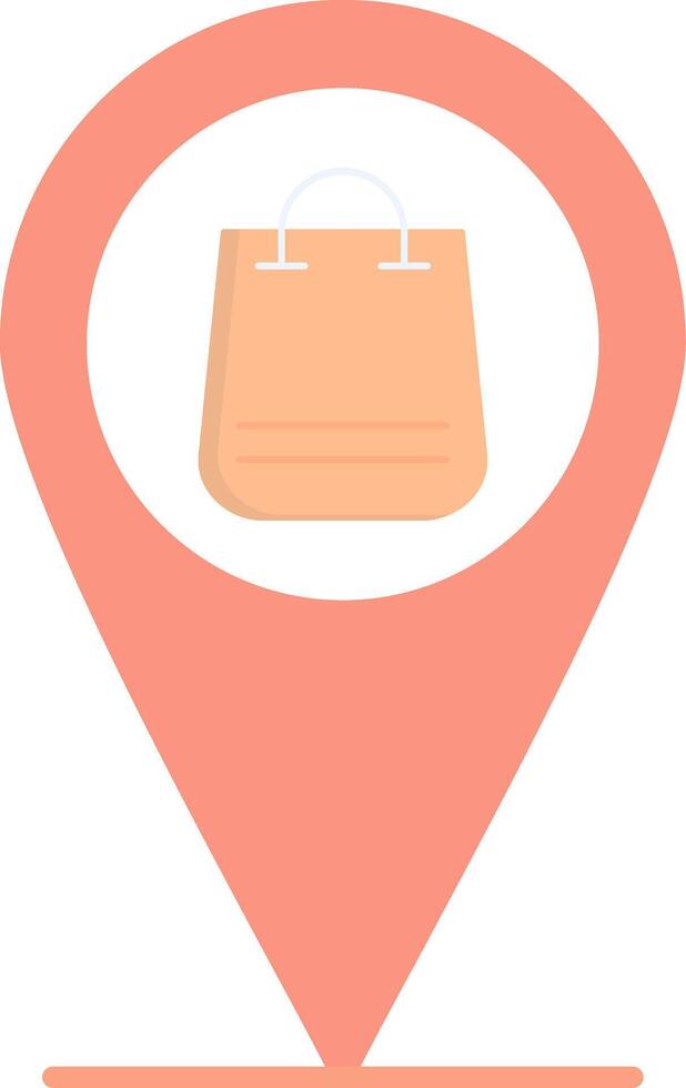 Pin Flat Light Icon vector