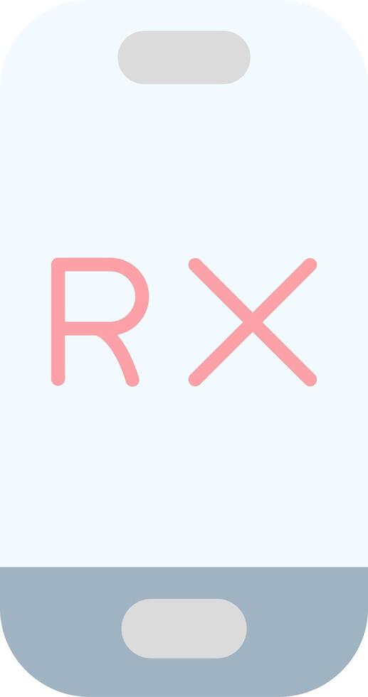 rx plano ligero icono vector
