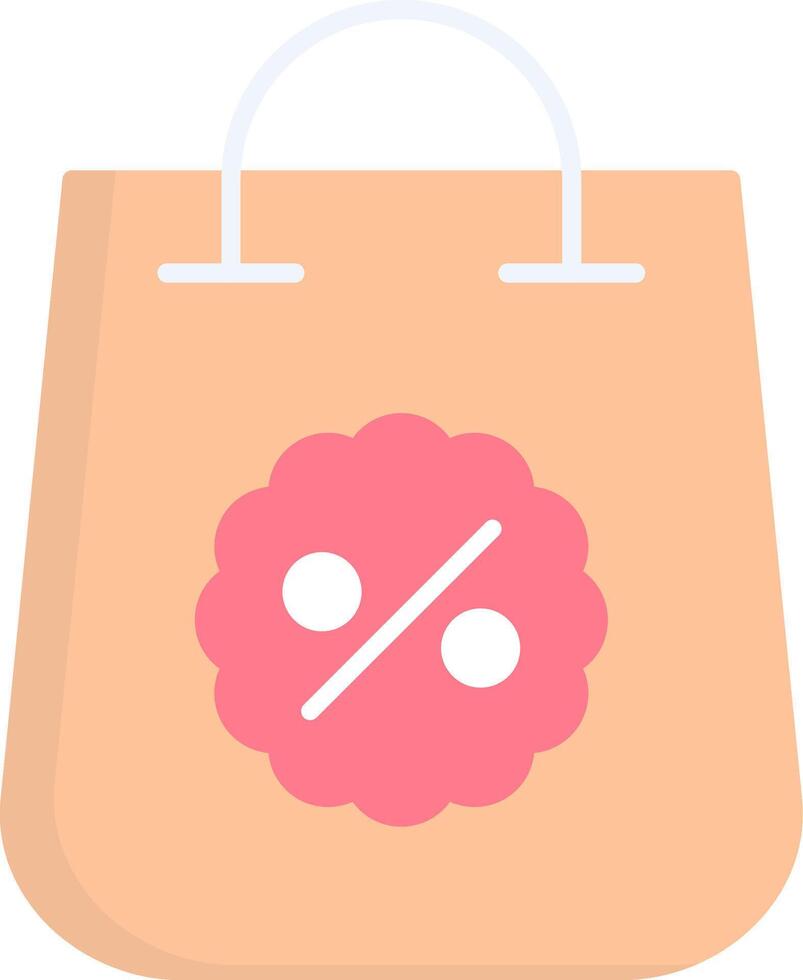 Shopping Bag Flat Light Icon vector