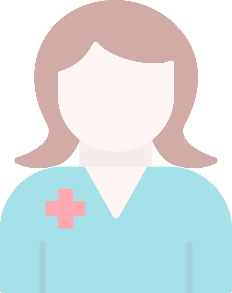 Doctor Flat Light Icon vector