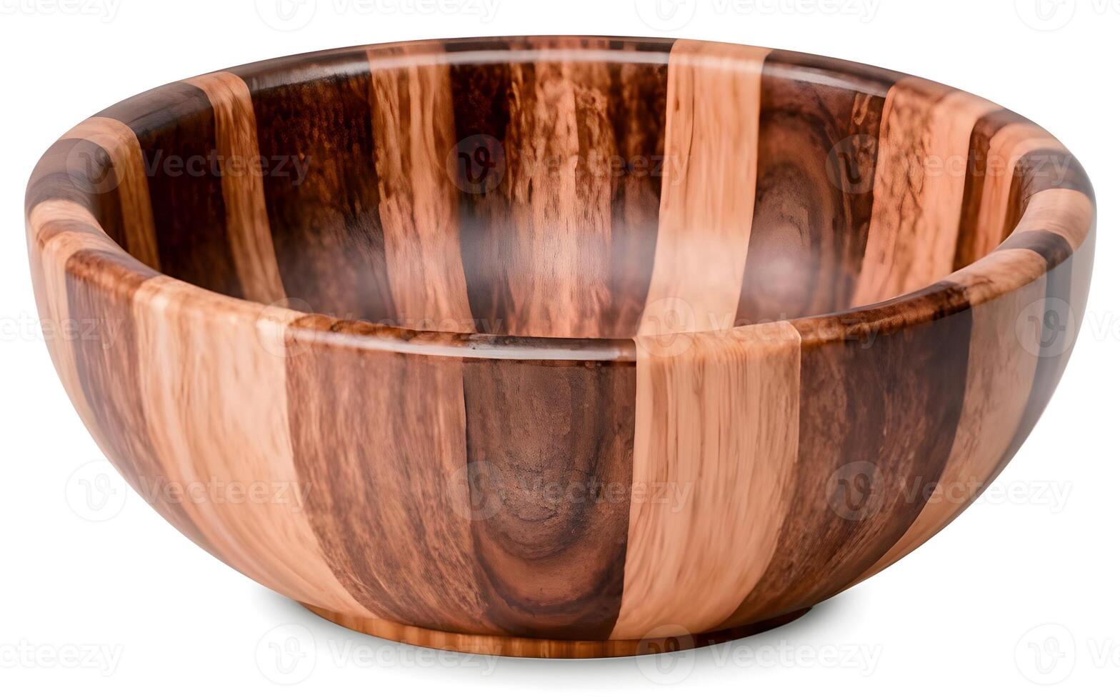 AI generated Beautiful Wooden Bowl photo