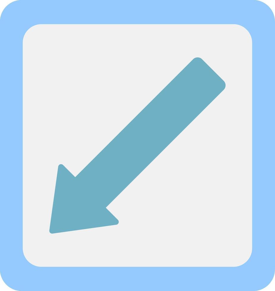 Diagonal Arrow Flat Light Icon vector