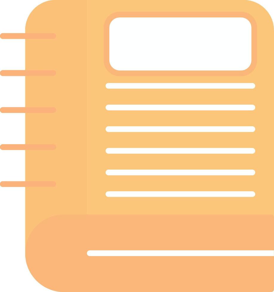 Notebook Flat Light Icon vector
