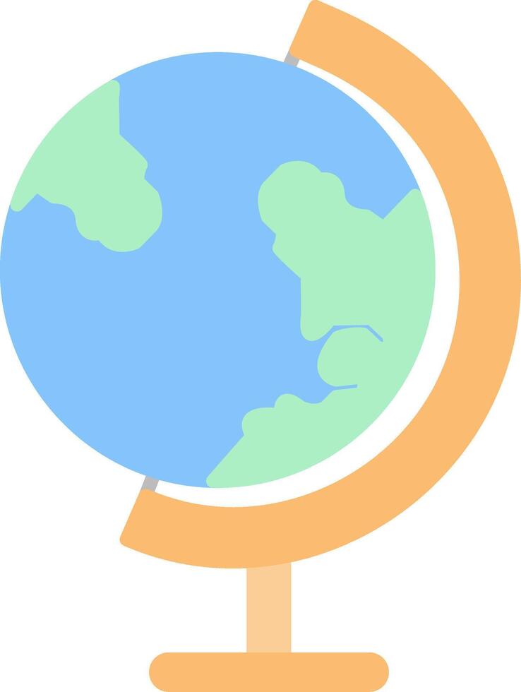 Earth Globe Flat Light Icon vector