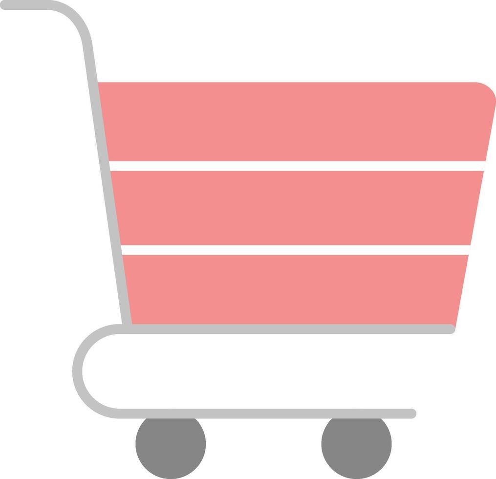 Shopping Cart Flat Light Icon vector