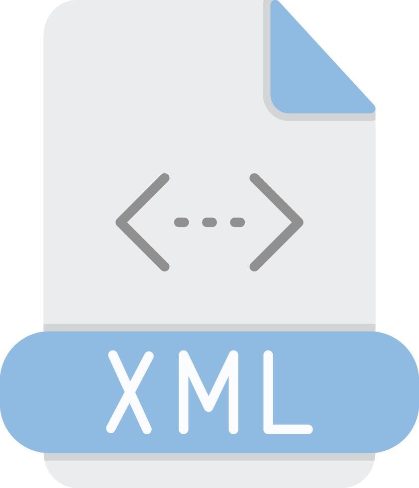 Xml Flat Light Icon vector
