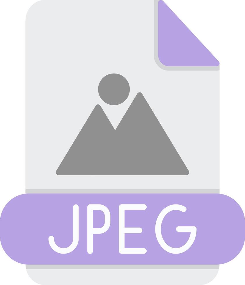 Jpeg Flat Light Icon vector