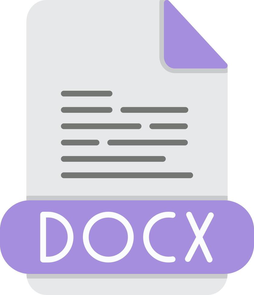 docx plano ligero icono vector