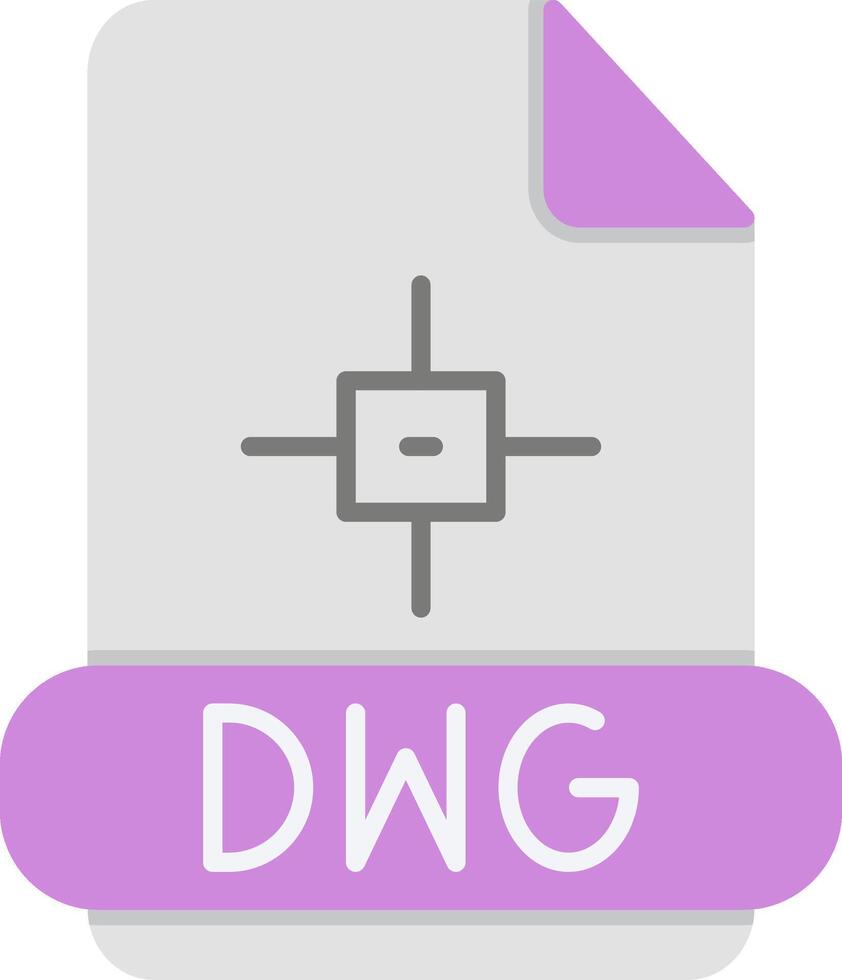 Dwg Flat Light Icon vector