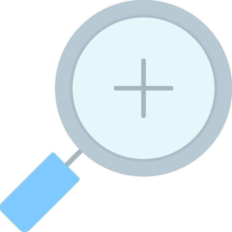 Zoom In Flat Light Icon vector