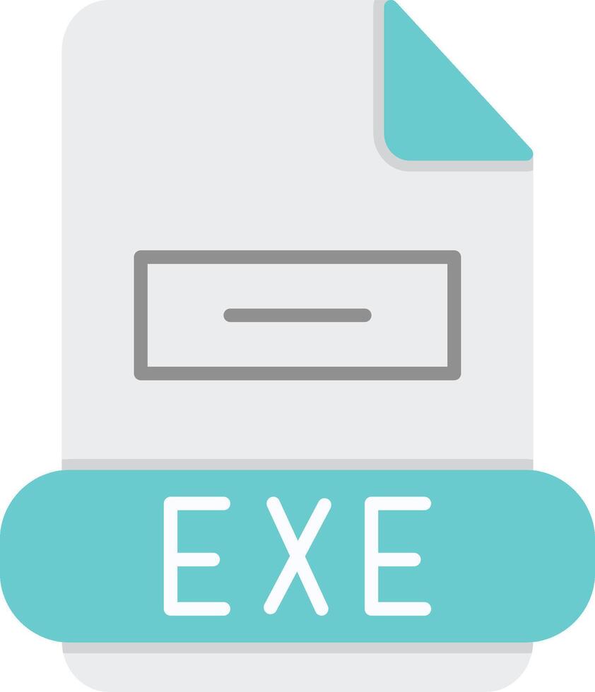 Exe Flat Light Icon vector