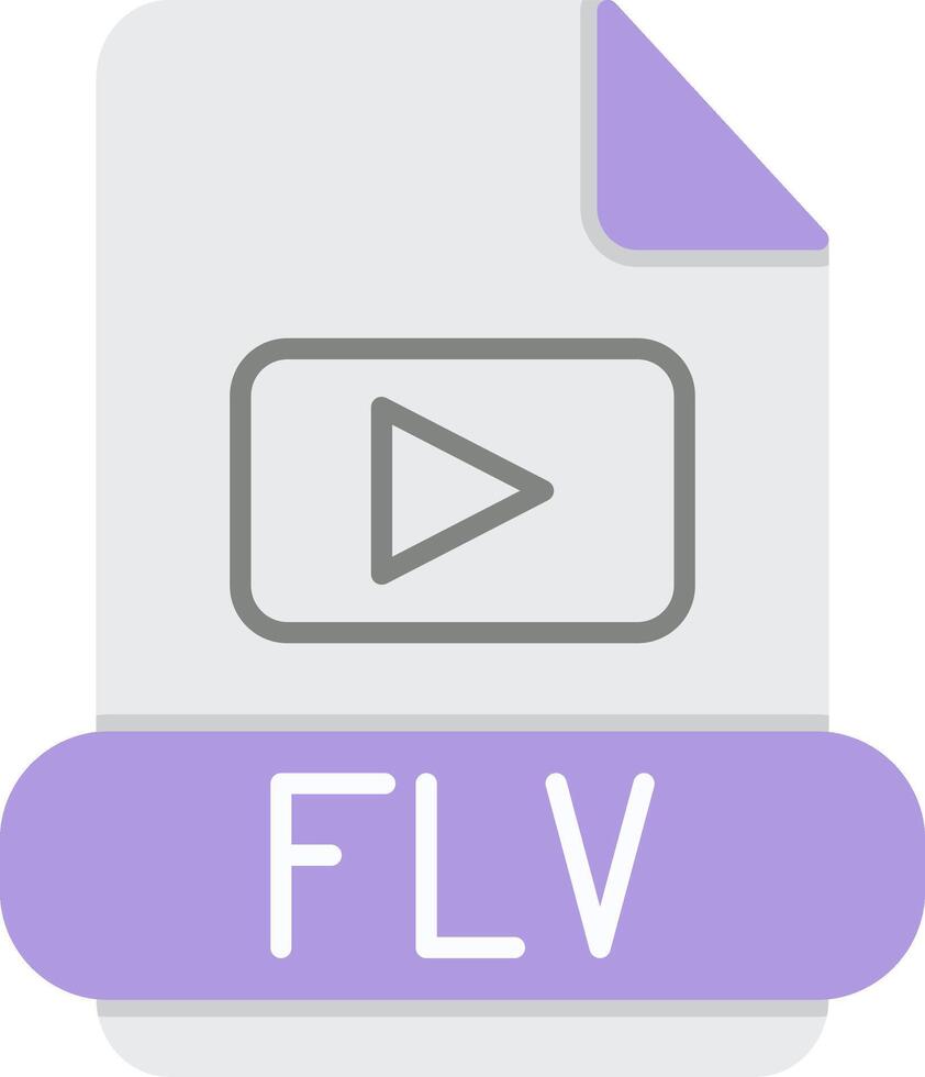 Flv Flat Light Icon vector