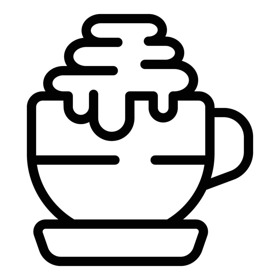 congelado frapé icono contorno vector. otoño café vector