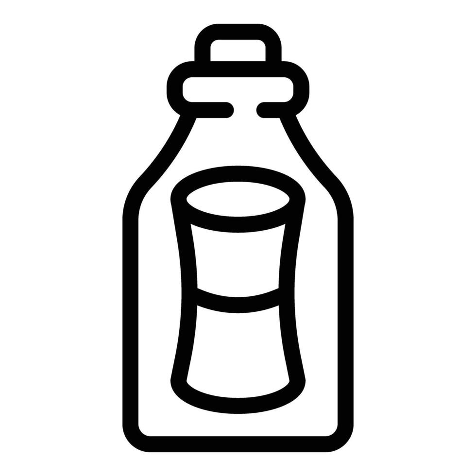 Message container bottle icon outline vector. Signal stopper vector