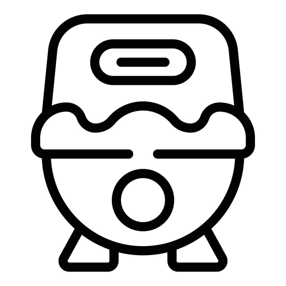Individual kid potty icon outline vector. Care comfort vector