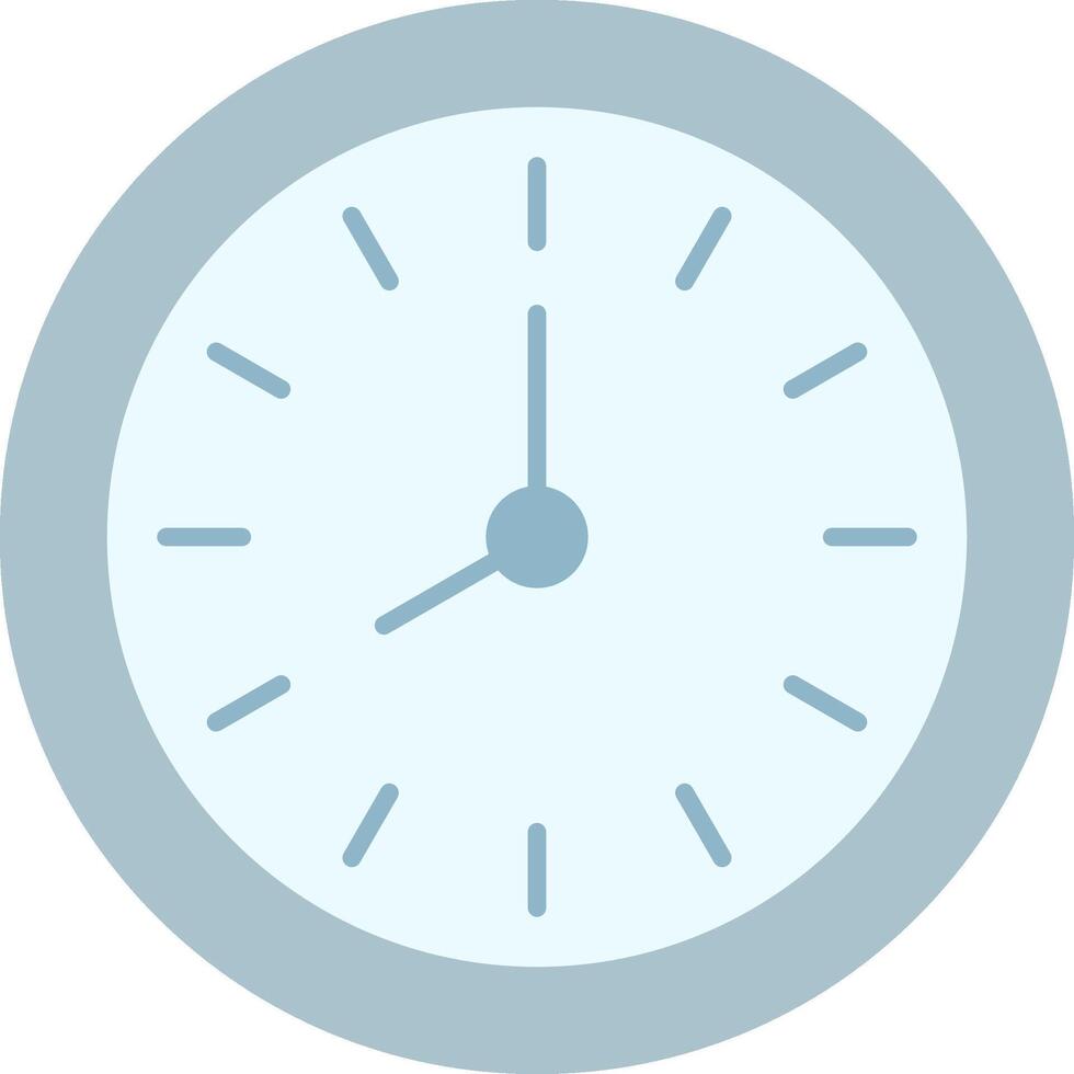 pared reloj plano ligero icono vector