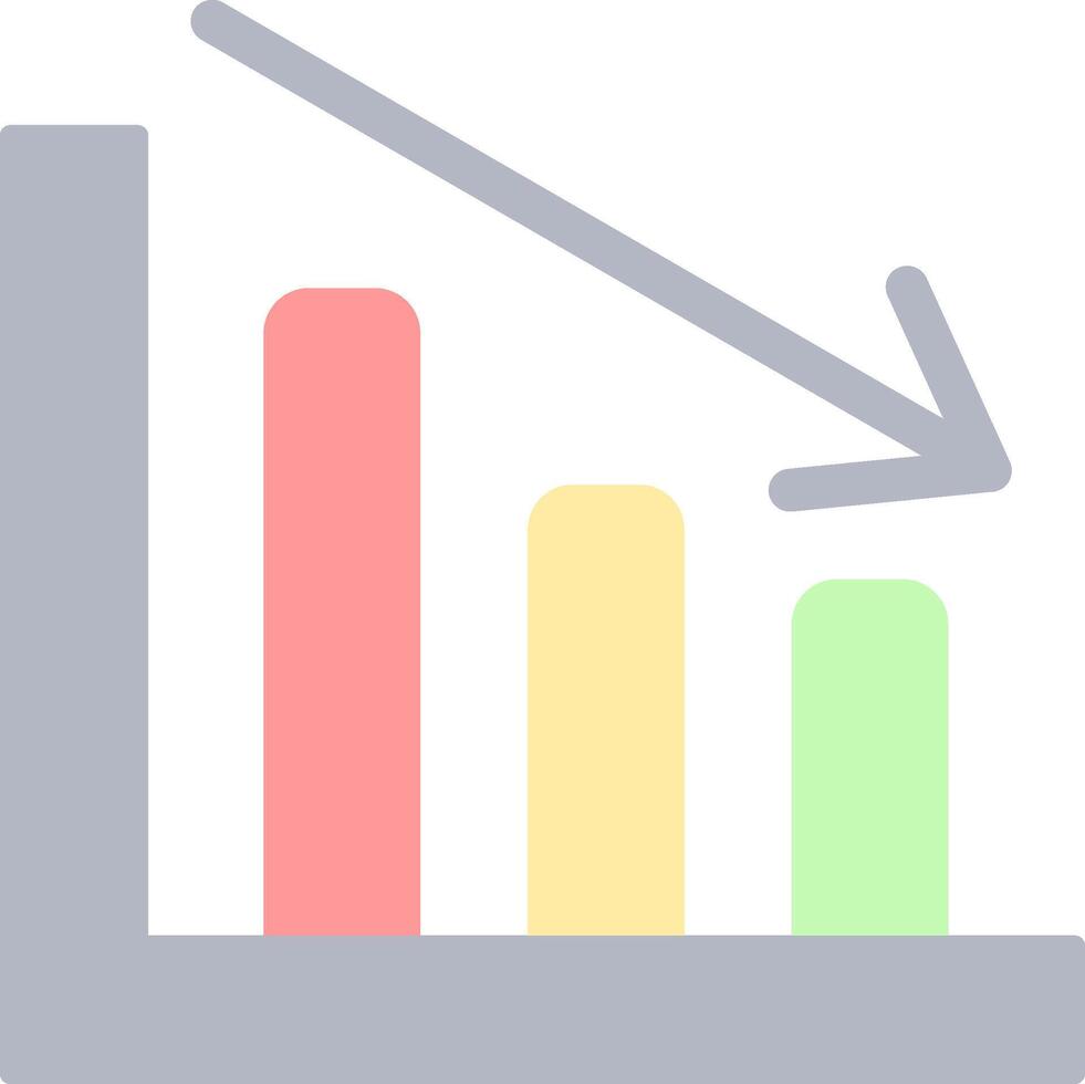 Line chart Flat Light Icon vector