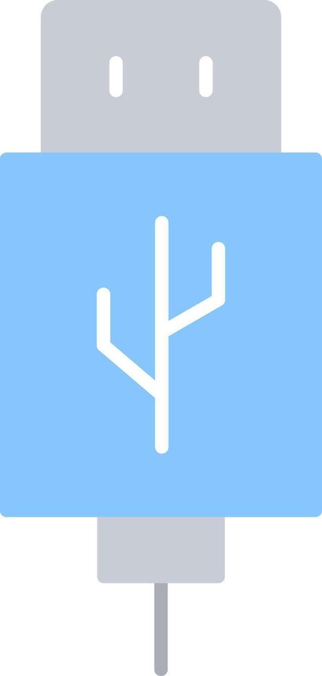 Usb Flat Light Icon vector