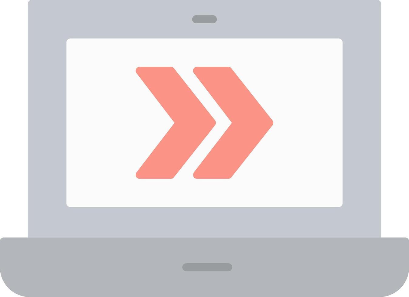 Fast Forward Flat Light Icon vector