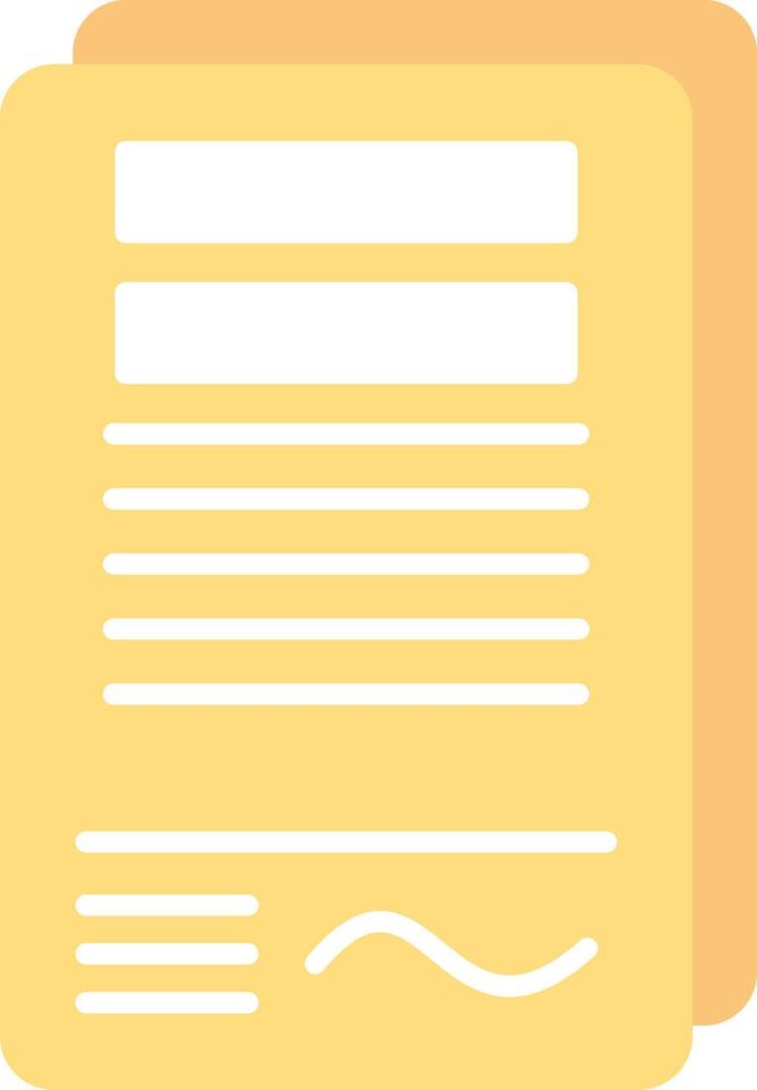 Contract Flat Light Icon vector