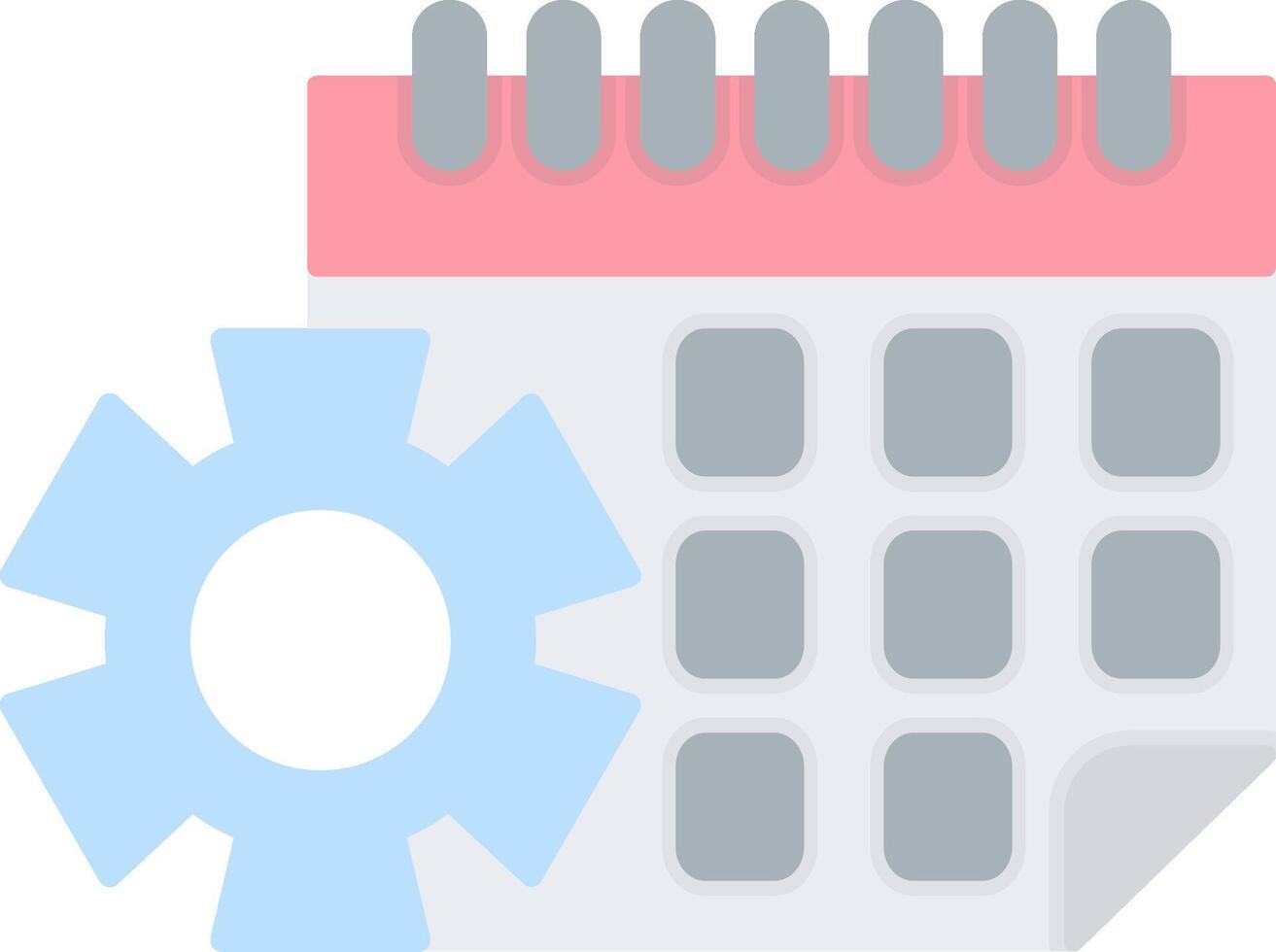 Calendar Flat Light Icon vector