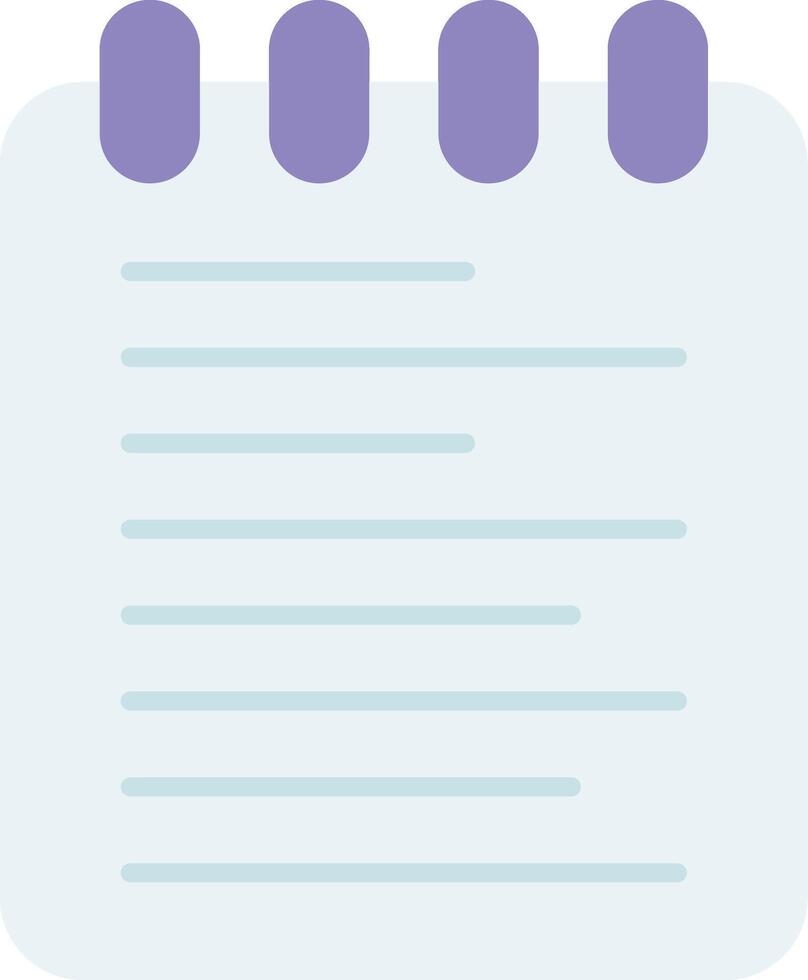 Note Pad Flat Light Icon vector