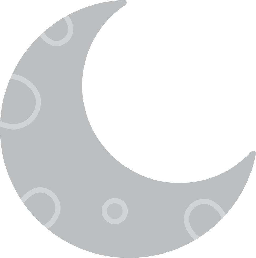 medio Luna plano ligero icono vector
