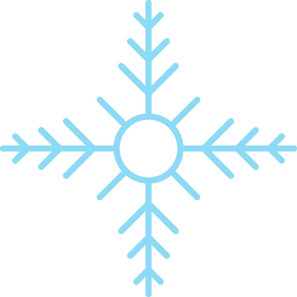 Snowflake Flat Light Icon vector