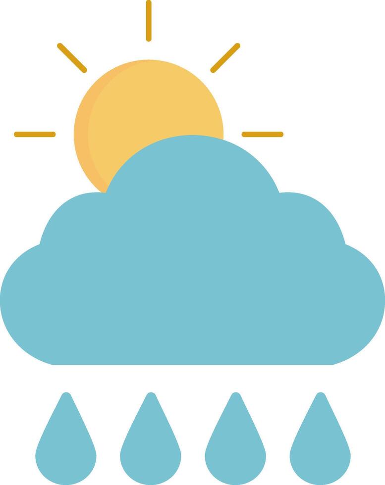 Morning,Rain Flat Light Icon vector