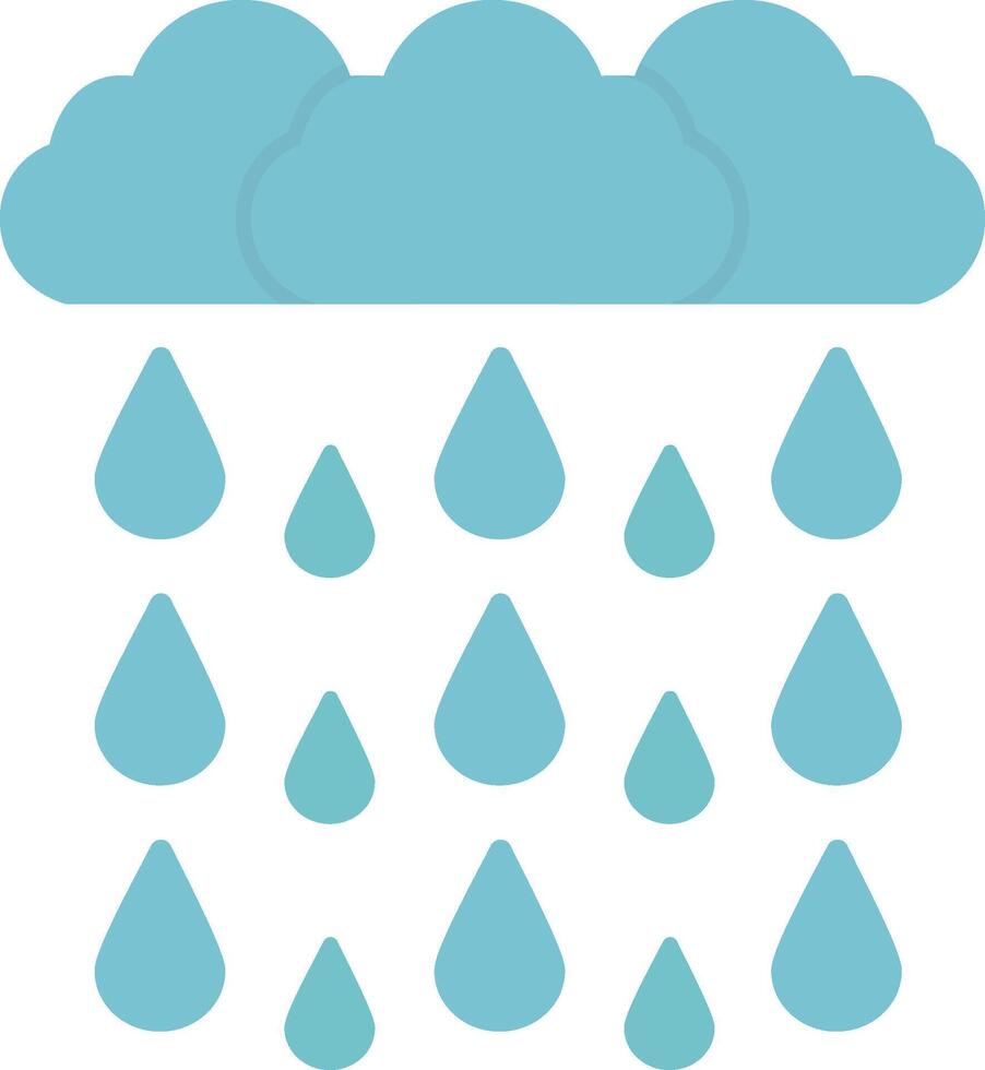 Heavy Rain Flat Light Icon vector