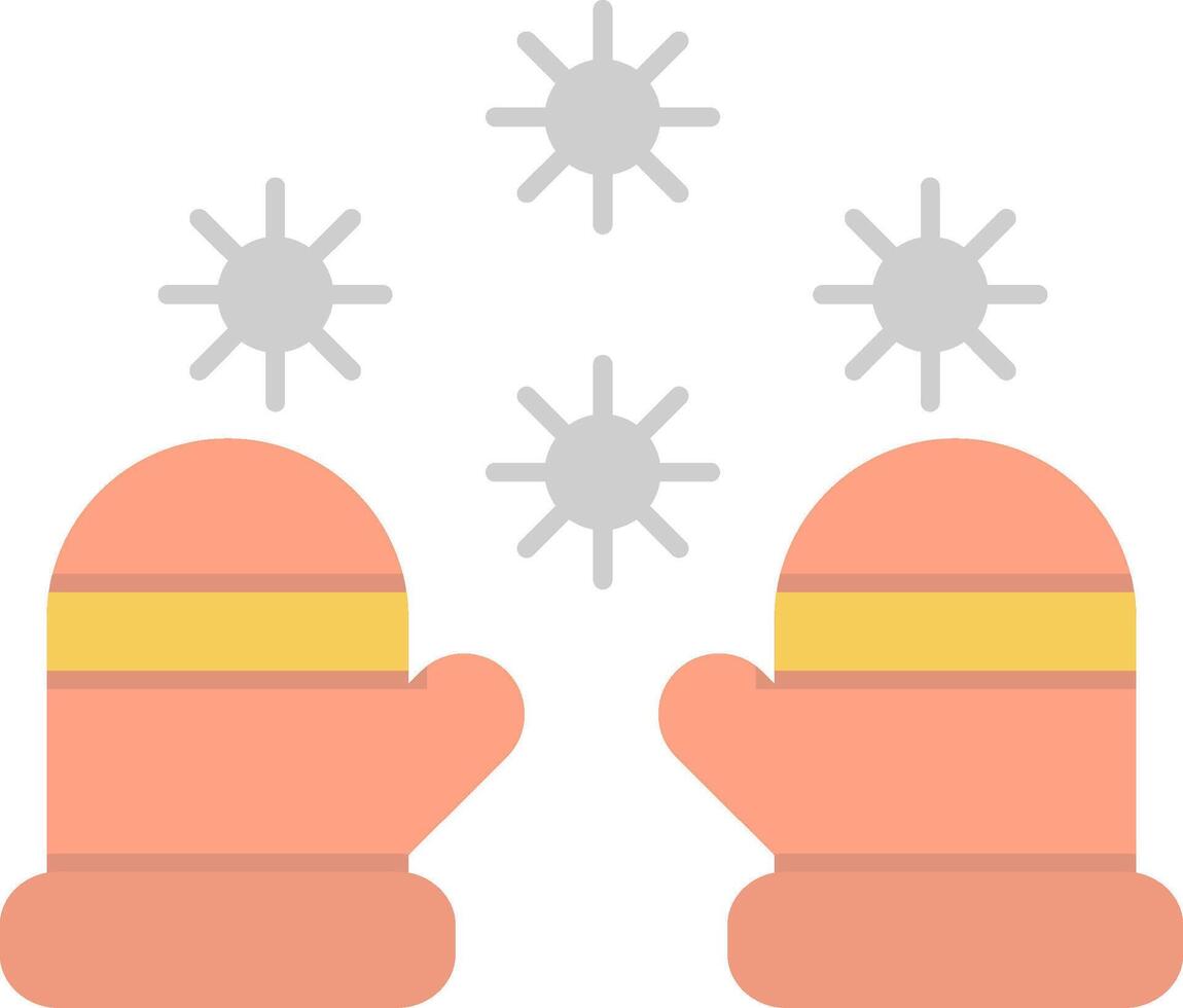 Winter gloves Flat Light Icon vector