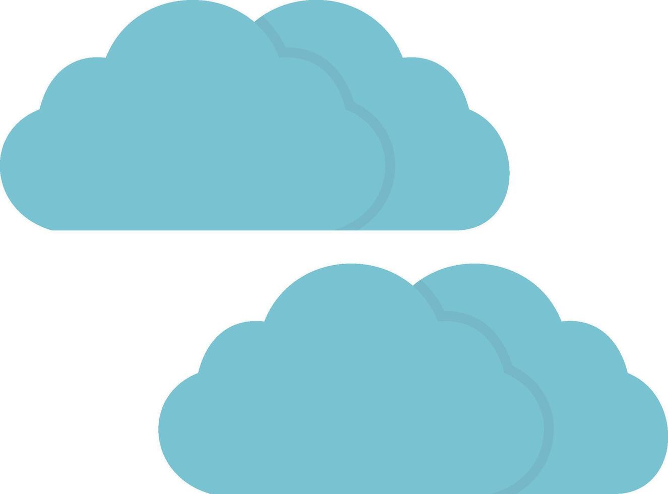 Cloudy Flat Light Icon vector