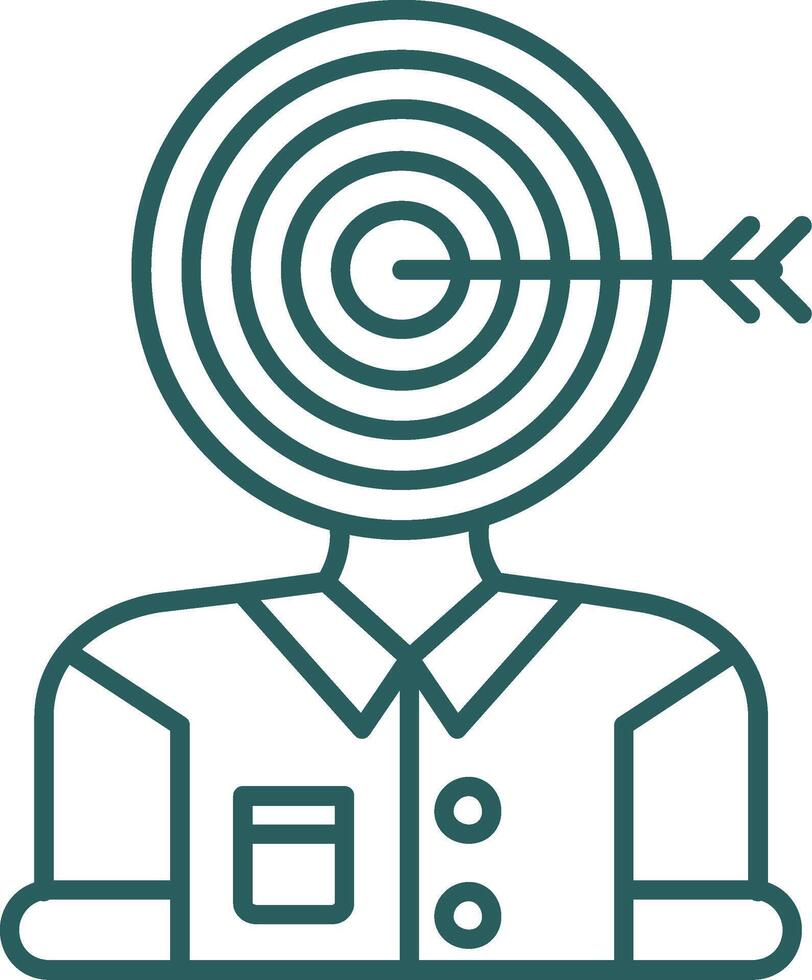 Audience Line Gradient Green Icon vector