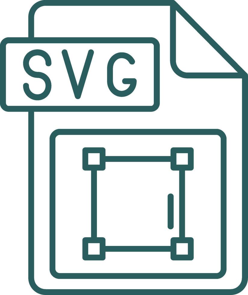 Svg file format Line Gradient Green Icon vector