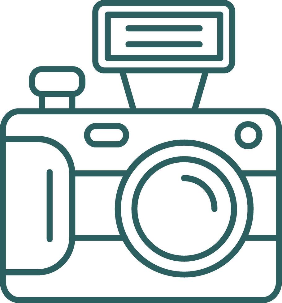 Camera Line Gradient Green Icon vector