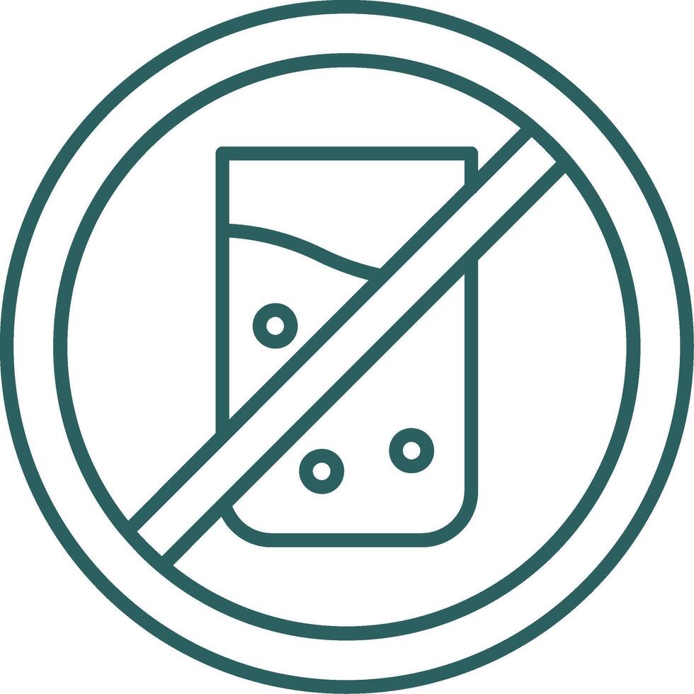 No drink Line Gradient Green Icon vector