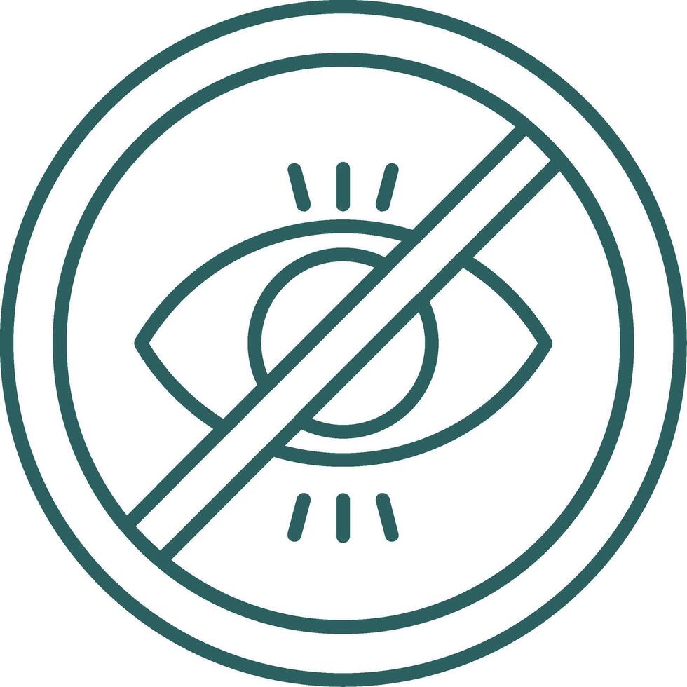 No illegitimate Line Gradient Green Icon vector