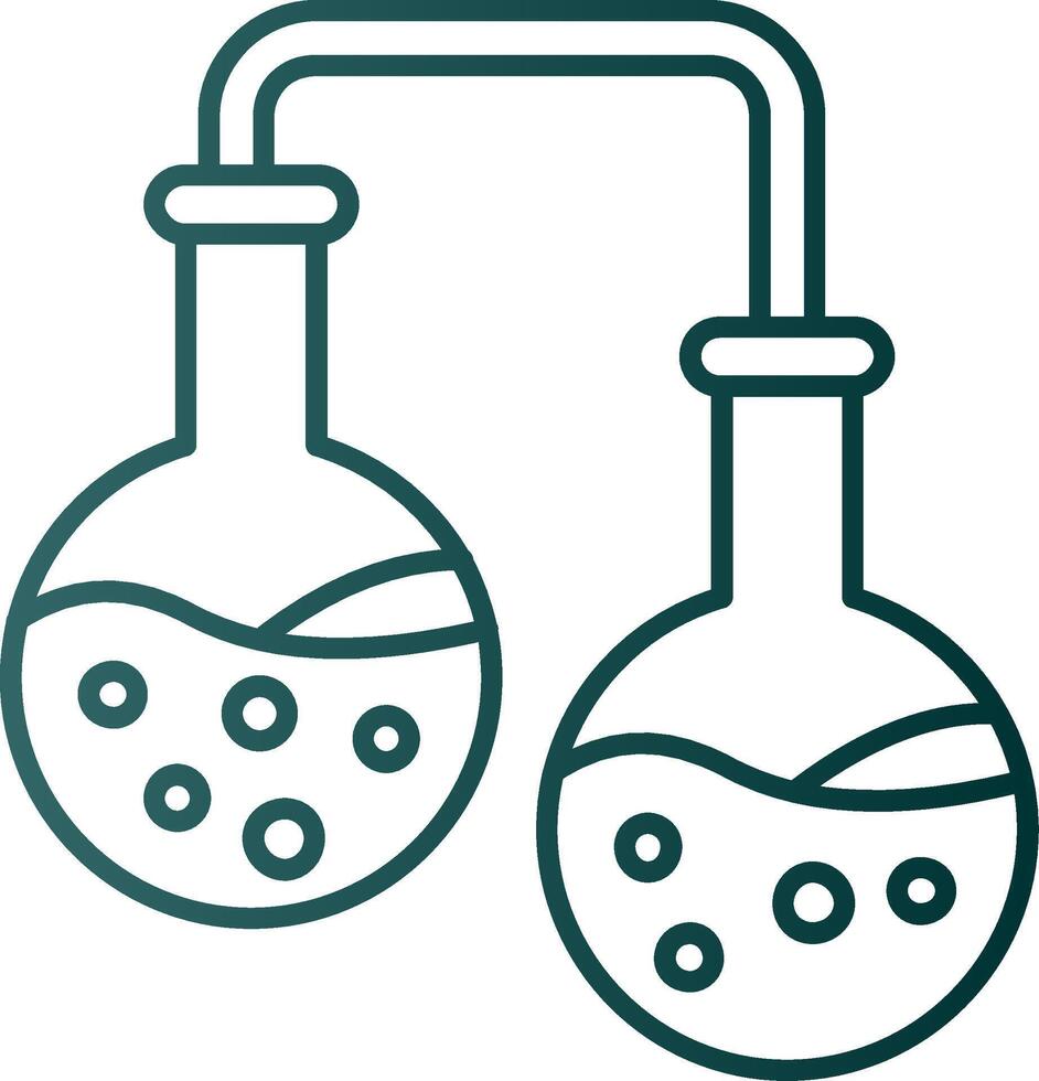 Experiment Line Gradient Green Icon vector