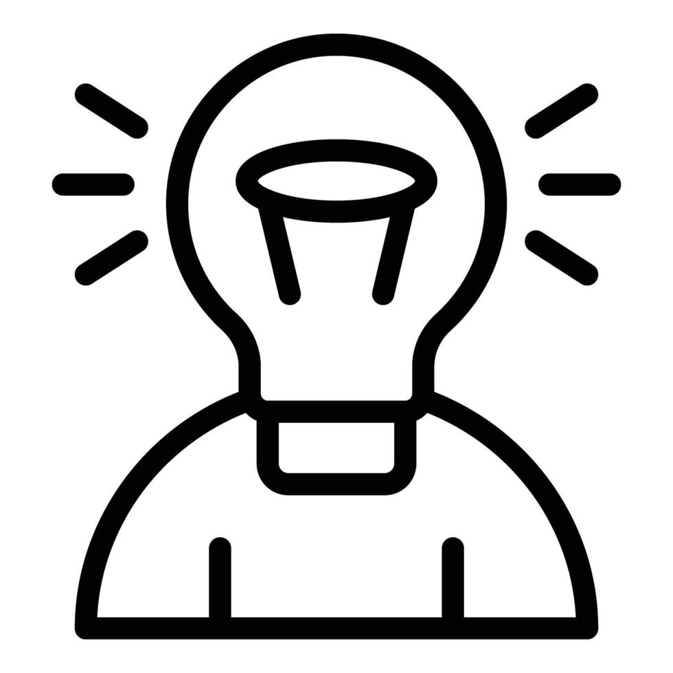 Bulb idea trade icon outline vector. Career digital vector
