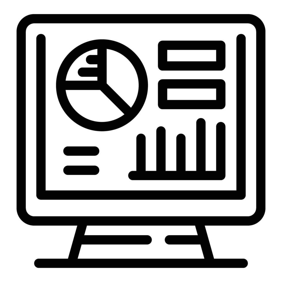 Online program icon outline vector. Business learn vector