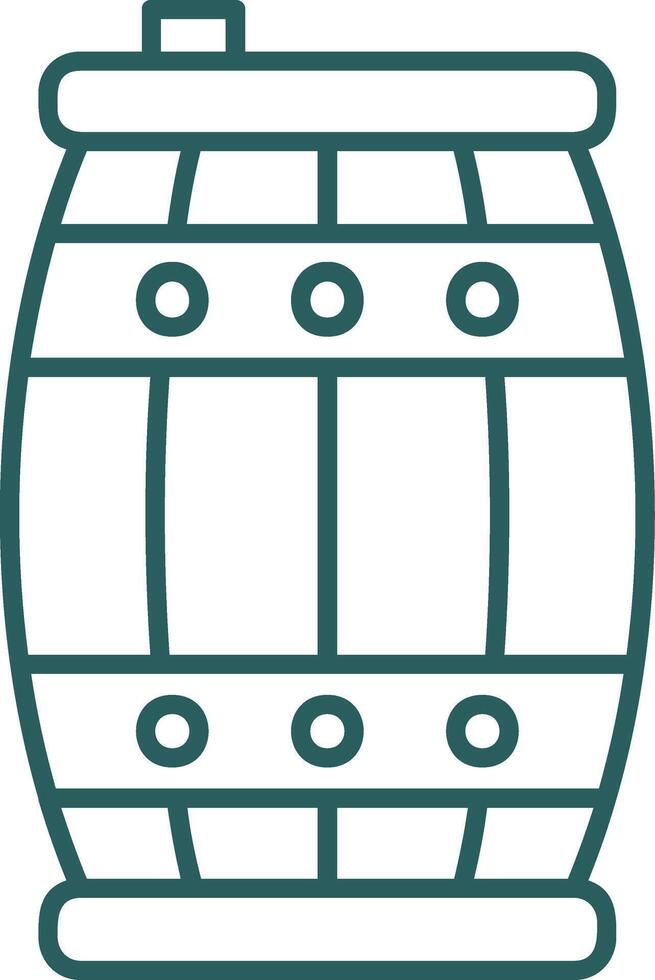 Barrel Line Gradient Green Icon vector