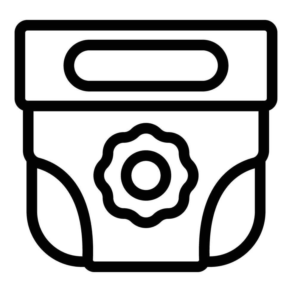 Baby diaper icon outline vector. Kid daycare vector