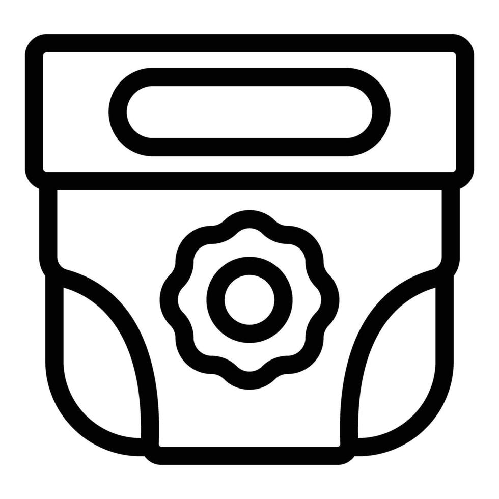 Baby diaper icon outline vector. Kid daycare vector