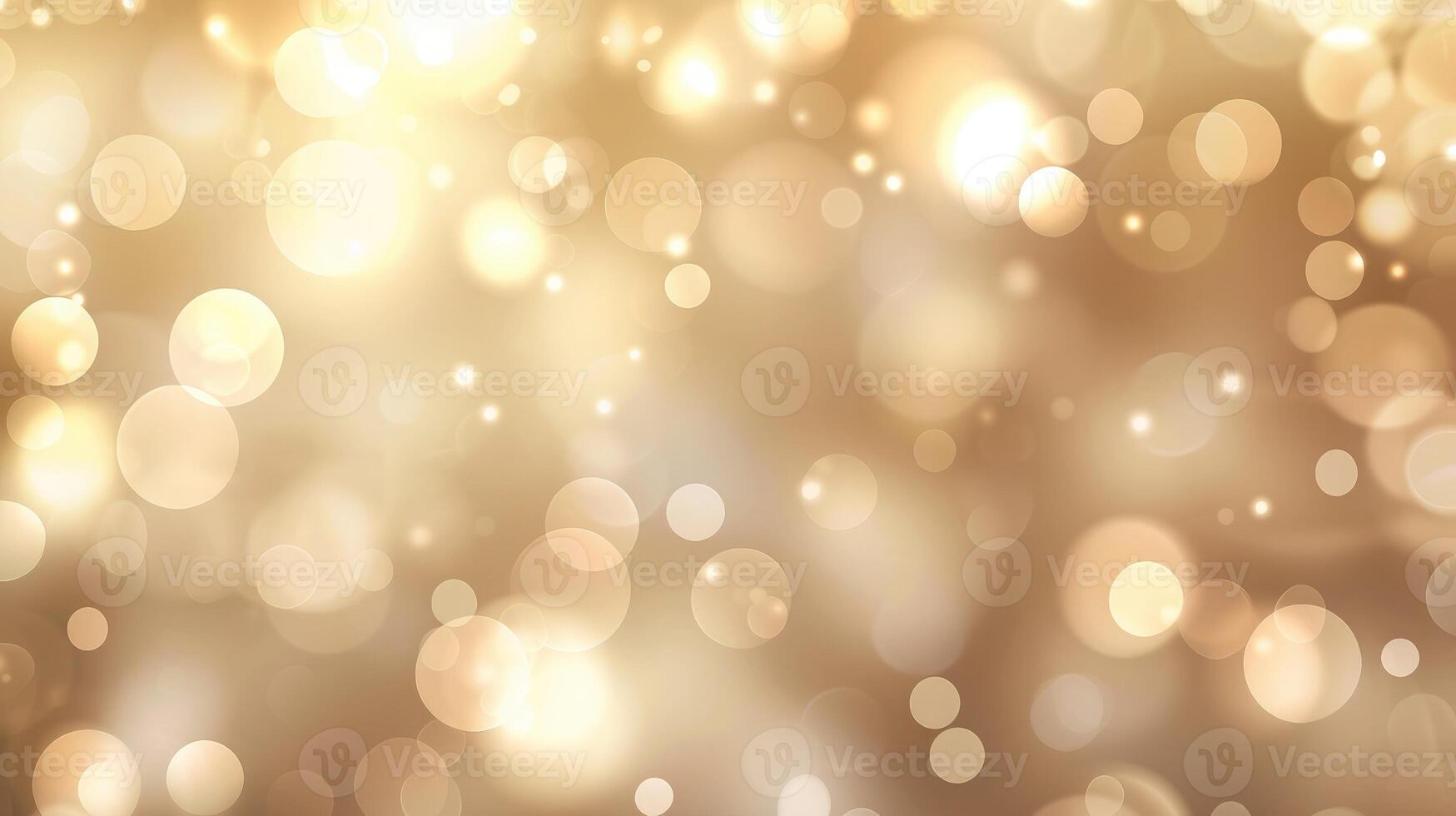 AI generated Elegant beige bokeh abstract background. Delicate blurred wallpaper texture. Template with defocused bokeh lights and copy space for business website design. photo