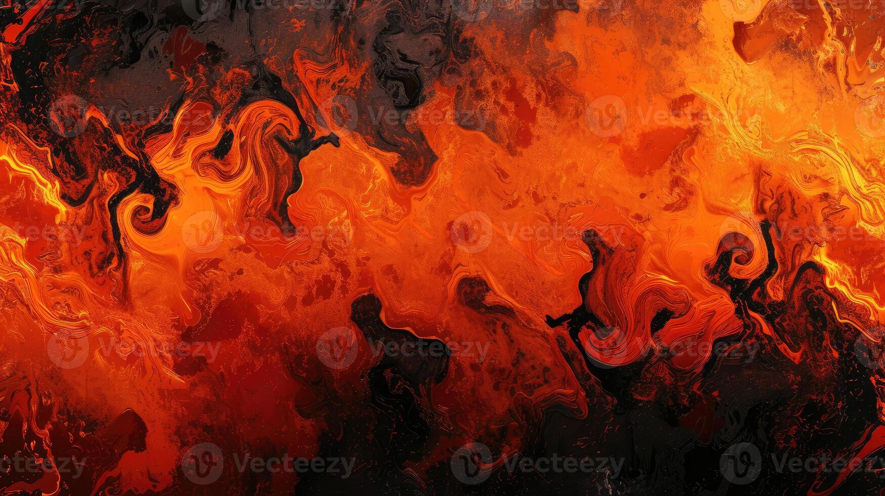 AI generated Fiery red brown burnt orange copper black abstract background. Geometric shape. Color gradient. photo
