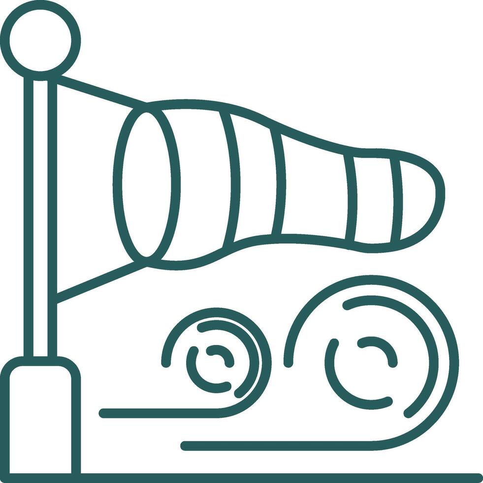 Direction Line Gradient Green Icon vector