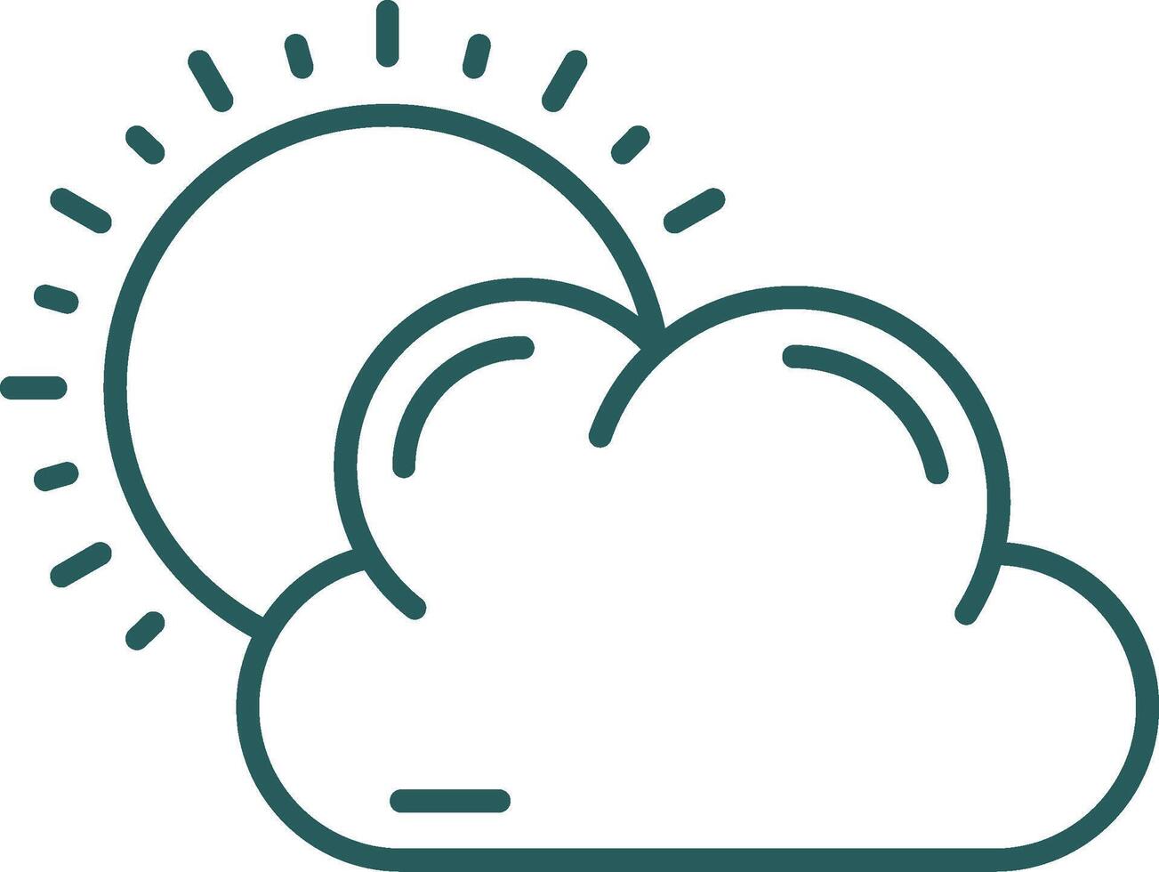 Weather Line Gradient Green Icon vector